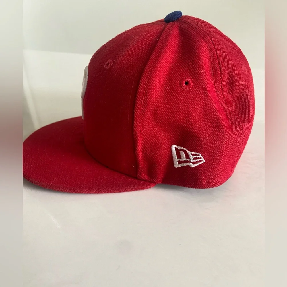Philadelphia Phillies Hat MLB New Era 59Fifty On Field Cap Hat Red Size 6 3/8‎